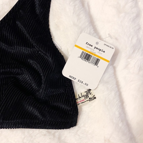 NWT Free People Velvet Bralette - Picture 3 of 3